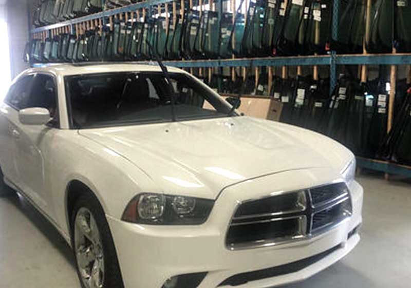 auto glass work gallery Burlington front windshield replacement for Dodge charger sedan by Speers Auto Glass